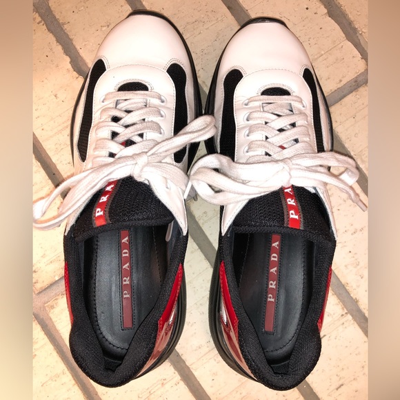 🥳HOST PICK🎉 PRADA - America’s Cup Sneakers - Men’s - Size 9 US - Size 8 UK - Picture 12 of 16